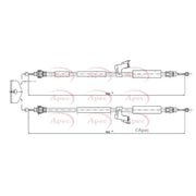 Apec Handbrake Cable Left Rear CAB1620