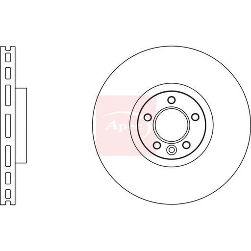 Apec 2 x Vented Front Brake Discs DSK2835