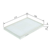Bosch Cabin Air Filter (Pollen Filter) Engine Compartment 1 987 435 048