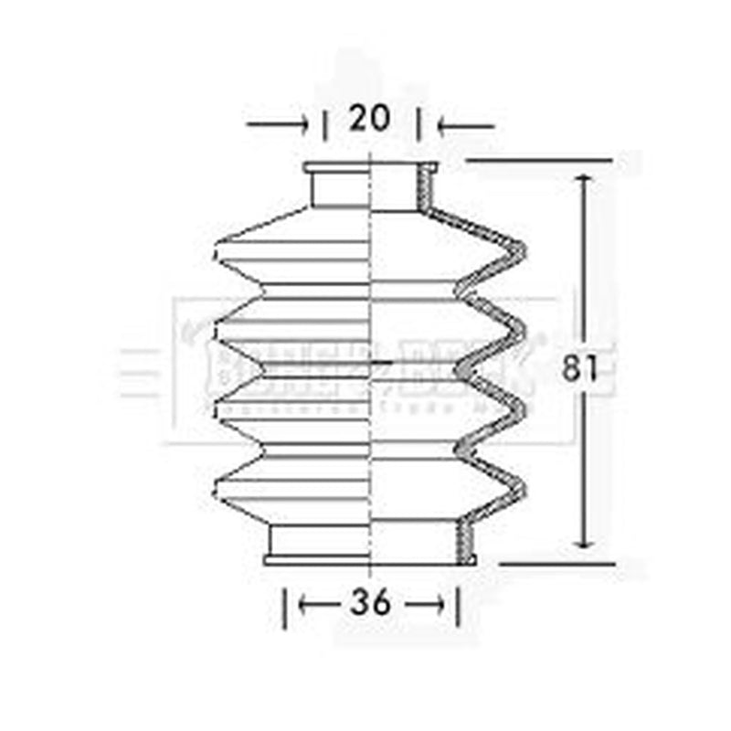 Borg & Beck Drive Shaft Bellow Kit Front Left BCB2423
