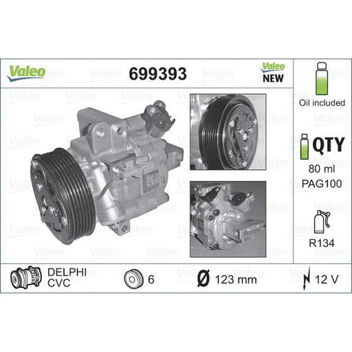 Valeo Air Conditioning Compressor 699393