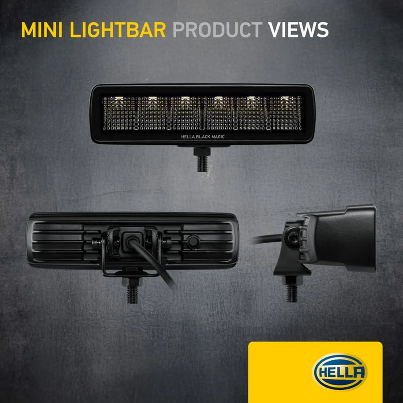 Hella Led Mini Lightbar 6.2Inch Flood 1FB 1FB 358 176-201 1FB 358 176-201