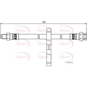Apec Brake Hydraulic Hose Line Rear Right HOS3970