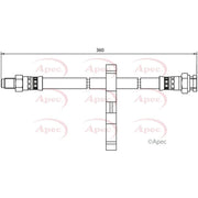 Apec Brake Hydraulic Hose Line Rear Right HOS3970