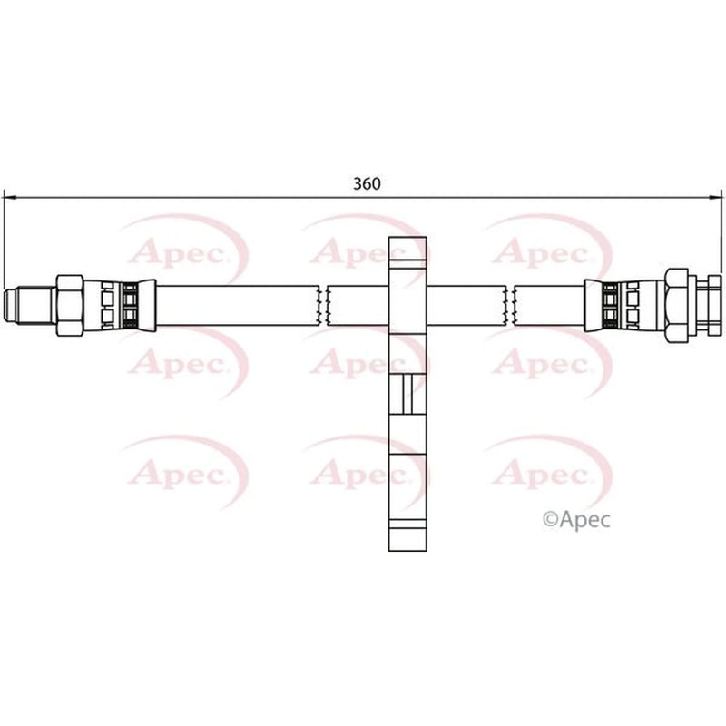 Apec Brake Hydraulic Hose Line Rear Right HOS3970