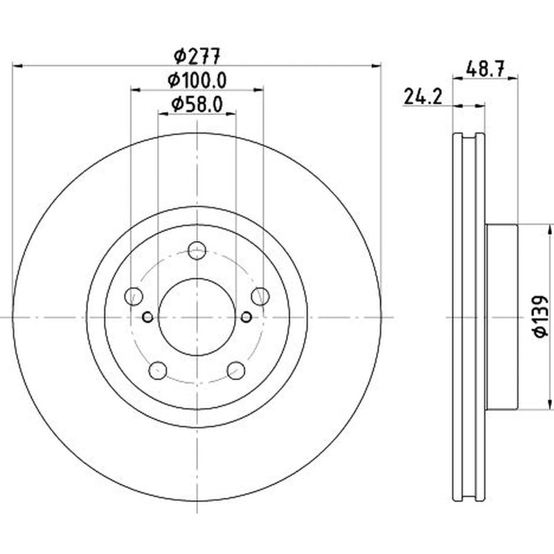 Mintex 2 x Internally Vented Front Brake Discs MDC2931C