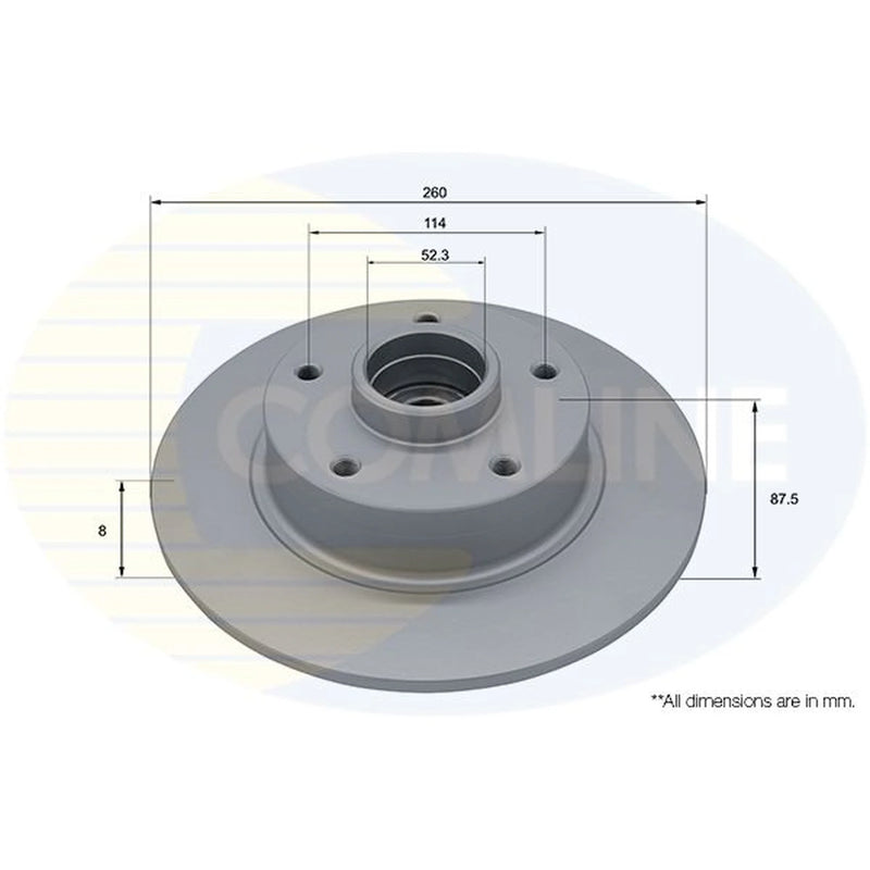 Comline 2 x Solid Rear Brake Discs ADC3034