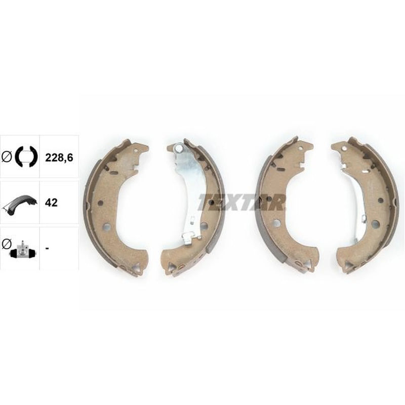 Textar 4 x Brake Shoe Set Axle Kit 91059900