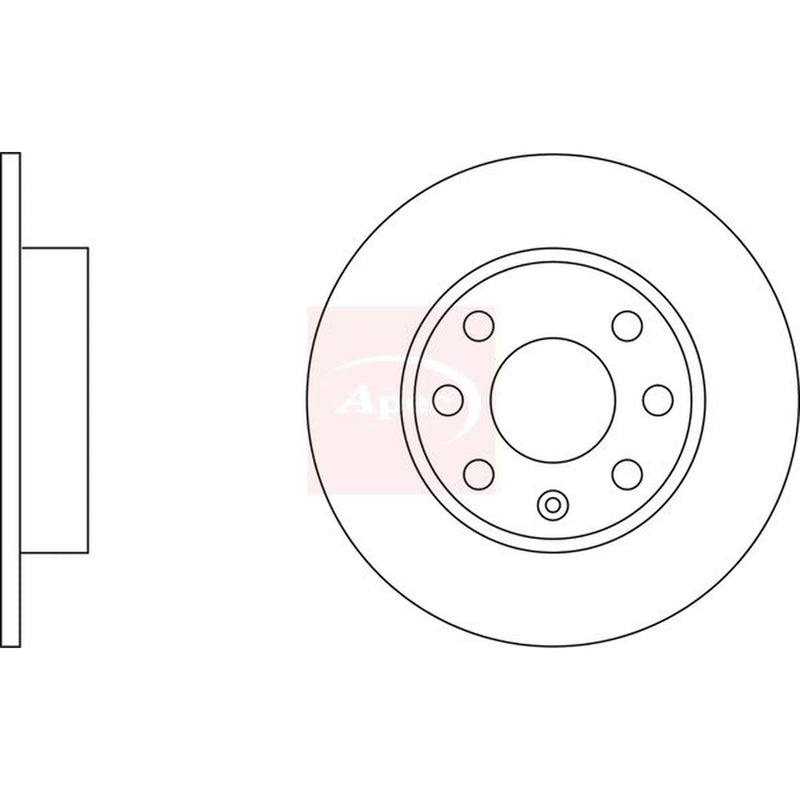 Apec 2 x Solid Front Brake Discs DSK159
