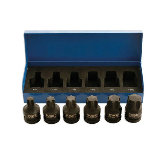 Laser Tools Heavy Duty Torx® Socket Bit Set 1/2"D 6pc - PL