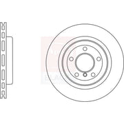 Apec 2 x Front Vented Brake Discs DSK3136