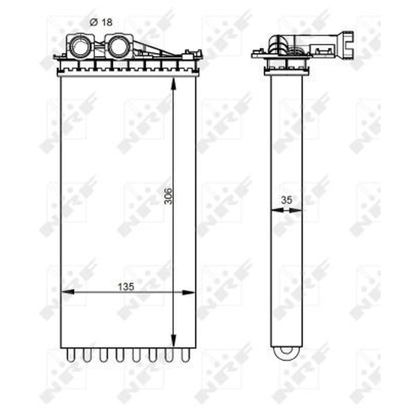 NRF Heater Matrix Core Heat Exchanger 54333