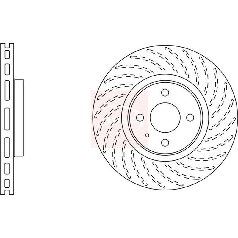 Apec 2 x Vented Rear Brake Discs DSK2726