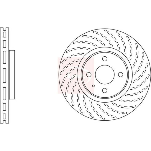 Apec 2 x Perforated/Vented Rear Brake Discs DSK2777
