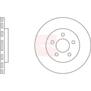 Apec 2 x Vented Front Brake Discs DSK2037