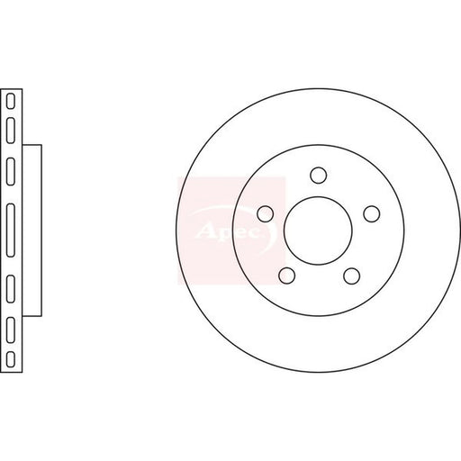 Apec 2 x Vented Front Brake Discs DSK2037