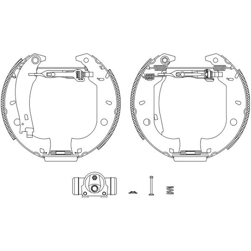 Mintex Brake Shoe Set Axle Kit MSP309
