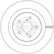 Borg & Beck 2 x Vented Rear Brake Discs BBD5612