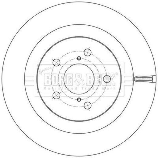 Borg & Beck 2 x Vented Rear Brake Discs BBD5612