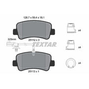 Textar Rear Brake Pad Set 2511209