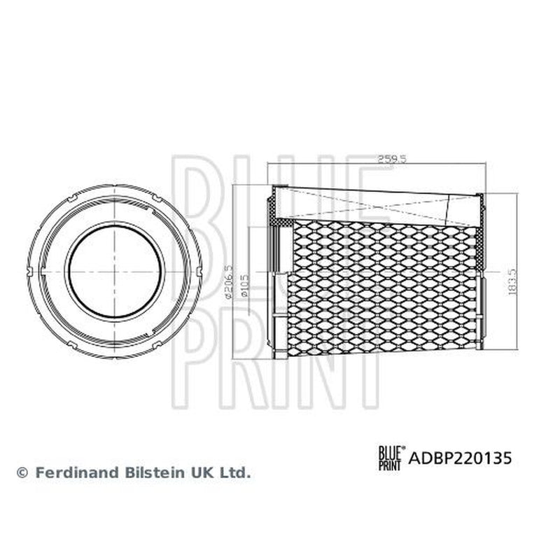 Blue Print Engine Air Filter ADBP220135