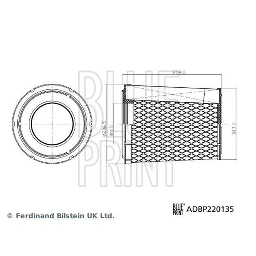 Blue Print Engine Air Filter ADBP220135