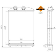 NRF Heater Matrix Core Heat Exchanger 54375