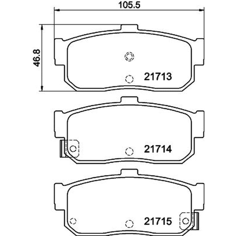 DON Rear Brake Pad Set PCP1323