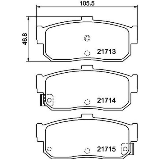 DON Rear Brake Pad Set PCP1323