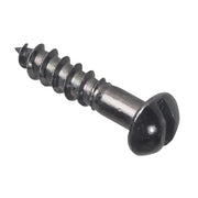 ForgeFix Wood Screw Slotted Round Head ST Black Japanned 3/4in x 8 ForgePack 25