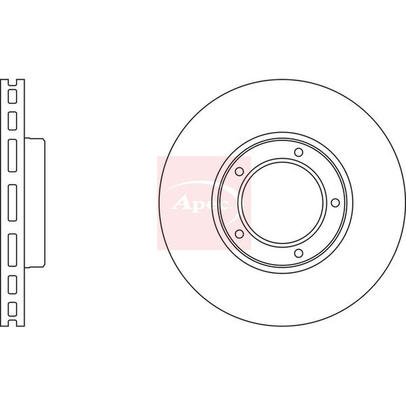 Apec 2 x Vented Front Brake Discs DSK658