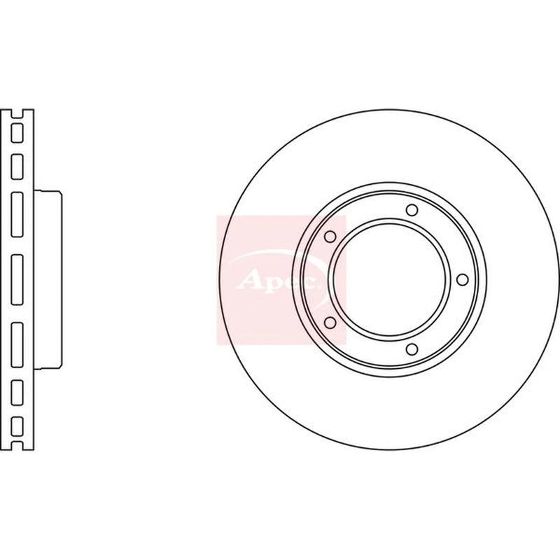 Apec 2 x Vented Front Brake Discs DSK658