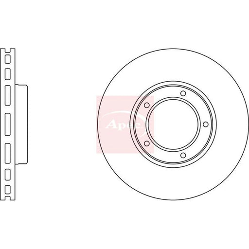 Apec 2 x Vented Front Brake Discs DSK658