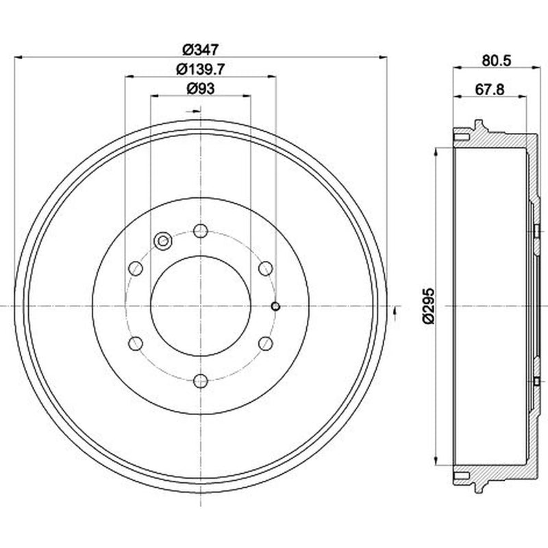 Mintex Brake Drum Assembly Rear MBD334