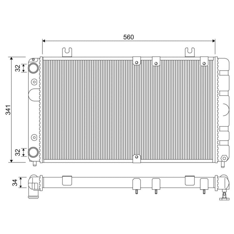 Valeo Engine Radiator 701334