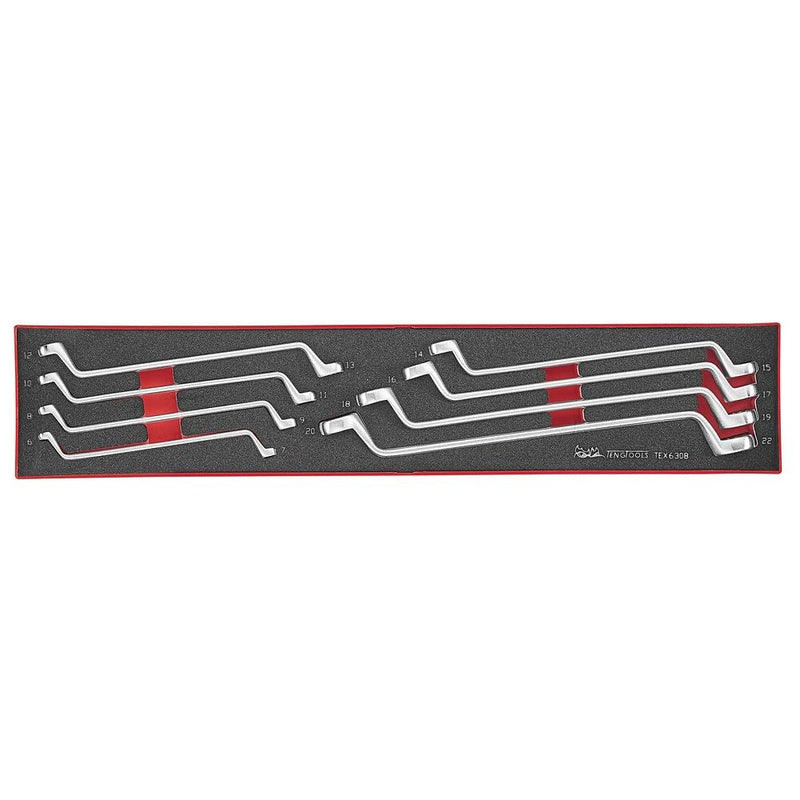 Teng Tools Spanner Set FOAMX4 8 Pieces CrV Metric