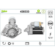 Valeo Starter Motor 12V 1.6kW 14 Teeth 438333