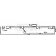 Borg & Beck Brake Hydraulic Hose Line Front Right BBH8316