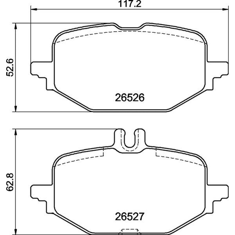 Brembo 4 x Rear Brake Pad Set P50172