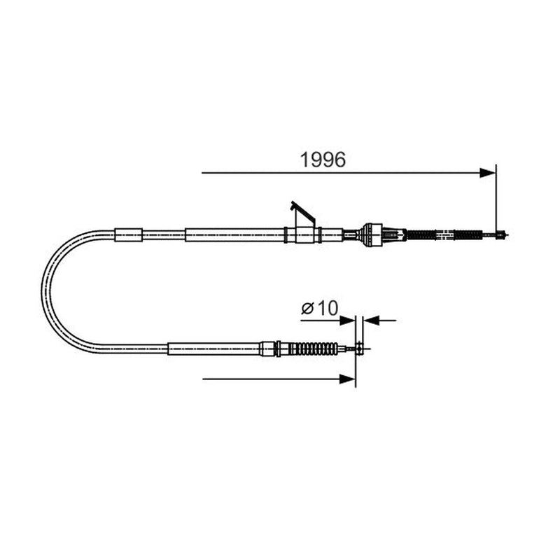 Bosch Handbrake Cable Rear 1 987 482 068