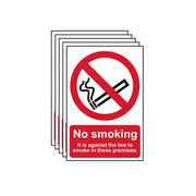 Scan No Smoking In These Premises - PVC Sign 200 x 300mm (5 Pack) - 0567-5