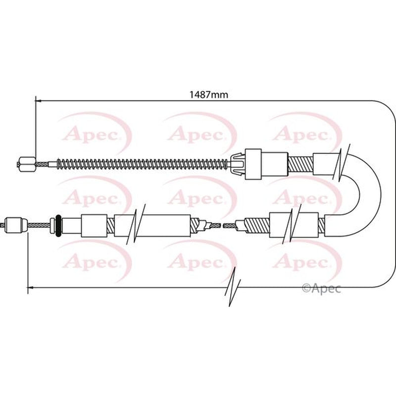 Apec Handbrake Cable Left Rear CAB1091