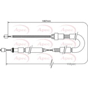 Apec Handbrake Cable Left Rear CAB1091