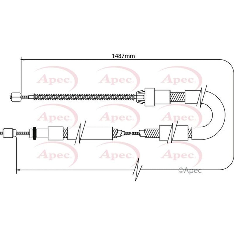Apec Handbrake Cable Left Rear CAB1091