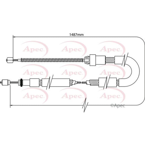 Apec Handbrake Cable Left Rear CAB1091