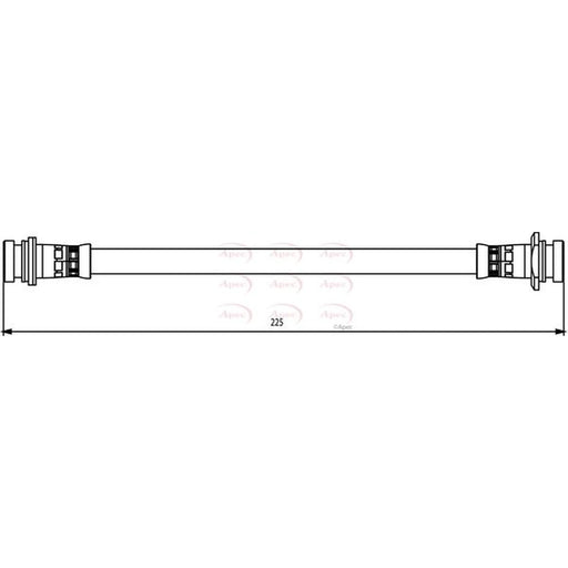 Apec Brake Hydraulic Hose Line Rear HOS3821