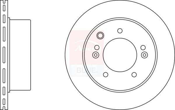 Apec 2 x Brake Disc Set Vented