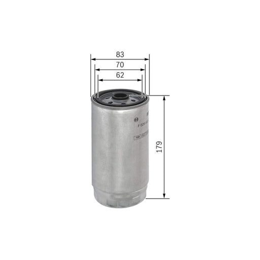 Bosch Car Fuel Filter N2071 Fits Renault Trucks Mascott 160 - 3.0 - 04-10 F02640 Bosch  - Town Parts