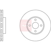 Apec 2 x Vented Front Brake Discs DSK2222