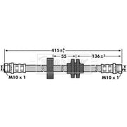 Borg & Beck Brake Hydraulic Hose Line Front Left BBH7172